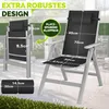 tillvex sedia da giardino premium 4 pezzi argento Anteprima dell’immagine prodotto 2