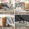 MOTIVENA Aspen Boxspringbett 160x200 Beige Samt (Jasmine Produktbild-Vorschau 4
