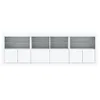 vidaXL Sideboard mit LED-Leuchten Weiß 202x37x67 cm Produktbild-Vorschau 4