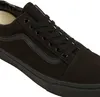 A close-up, angled view of a black Vans sneaker. Voir les images du produit
