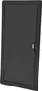 A black inspection door with a small handle is shown against a white background. Náhľad obrázku produktu
