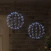 vidaXL Ball mit 192 LEDs 2 pcs Kaltweiß 31,5 x 31,5 x 32 cm Produktbild-Vorschau 1
