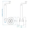 Doppelstützrad mit Vollgummireifen Stützrad 48mm 200x50mm Produktbild-Vorschau 7
