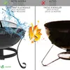 VOUNOT® Feuerschale mit Funkenschutz, Feuerkorb Feuerstelle Produktbild-Vorschau 2