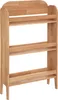 A wooden bookshelf with three shelves against a white background. Náhled obrázku produktu