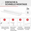 2er Set Wandregal Weiß Schweberegal Hängeregal Wandablage Produktbild-Vorschau 4