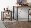 home24 Beistelltisch - Akazie Massiv / Metall Produktbild-Vorschau 2
