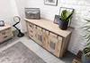 MASSIVMOEBEL24 Sideboard Mango 150x45x80 whitewash lackiert Produktbild-Vorschau 1