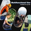 Collage of people using foldable mats in outdoor settings. Voir les images du produit