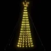 vidaXL LED Weihnachtsbaum 275 LEDs Warmweiß 180 cm Produktbild-Vorschau 8