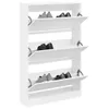 VidaXL Schoenenkast 80x21x125,5 cm bewerkt hout wit Produktbild-Vorschau 1