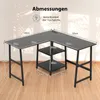 COSTWAY Schreibtisch L-Form, Eckschreibtisch mit Produktbild-Vorschau 7