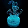 A 3D LED night light shaped like Spiderman in a dynamic pose, illuminated with blue light, against a black background. Náhľad obrázku produktu
