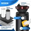 Marketing image showcasing an automatic sensor trash can with various features highlighted. Produktbild-Vorschau