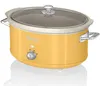 SWAN SF17031YELNEW Retro Slow Cooker 6,5L, Vetroceramica Anteprima dell’immagine prodotto 1