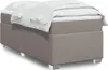 vidaXL Boxspringbett mit Matratze Taupe 100x200 cm Stoff Produktbild-Vorschau 2