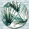 Wanduhr aus Glas Rund fi 30 Grüne Palmblätter Quarz Deko Produktbild-Vorschau 1