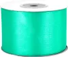 50mm breites, 25m langes, einseitig glänzendes, tropisch türkises Satinband auf Rolle. Perfekt für Bastelprojekte und Geschenkverpackungen Produktbild-Vorschau