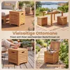COSTWAY Gartenbank Holz mit 3 Aufbewahrungsboxen, Holzbank Produktbild-Vorschau 9