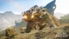 A large, armored creature with glowing eyes walks through a desert landscape with mountains in the background. Náhled obrázku produktu