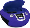 A blue boombox with its lid open, showing the CD player mechanism and controls. Anteprima dell’immagine prodotto