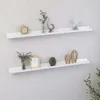 vidaXL Wandregale 2 Stk. Hochglanz-Weiß 100x9x3 cm Produktbild-Vorschau 1