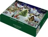 A Christmas-themed puzzle box depicting a snowy village scene with people and a Christmas tree. Produktbild-Vorschau