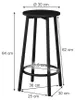 2-ks sada barových stolů Vicco Edmonton Černá 31.5 x 64 cm Náhled obrázku produktu 7