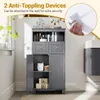 COSTWAY Mobile da bagno, mobile da bagno con 2 ante e 2 Anteprima dell’immagine prodotto 5