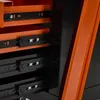 Close-up view of the drawers and drawer slides of a tool cart. Produktbild-Vorschau