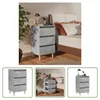 The Living Store Nachttisch mit Massivholz-Beinen Betongrau Produktbild-Vorschau 1