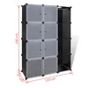 vidaXL Modularer Schrank mit 9 Fächern 37×115×150 cm Produktbild-Vorschau 8