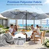 KOMFOTTEU 470 cm Doppel-Sonnenschirm XXL mit 144 LED Produktbild-Vorschau 2