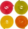 A collage of four colorful gummy candy spirals on a white background. Produktbild-Vorschau