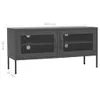 vidaXL TV-Schrank Anthrazit 105x35x50 cm Stahl -  TV-Möbel Produktbild-Vorschau 15