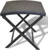 vidaXL Klapphocker Poly Rattan Schwarz Produktbild-Vorschau 1