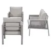 Preci aluminium loungeset - taupe - desert sand Productafbeelding-voorbeeld 7