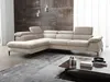 Großes linkes Ecksofa aus beigem Velours - SEPINA by Pascal Produktbild-Vorschau 2