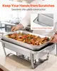 VEVOR rechteckiger Chafing Dish Set 8,5 L Speisenwärmer (2 Produktbild-Vorschau 5