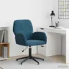 vidaXL Drehstuhl 54 x 55 x 90 cm Blau Samt Produktbild-Vorschau 2