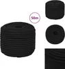 vidaXL Pracovné lano čierne 12 mm 50 m polyester - Laná Náhľad obrázku produktu 1
