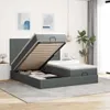 vidaXL Ottoman-Bett mit Matratzen Dunkelgrau 200x200 cm Produktbild-Vorschau 2