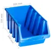 vidaXL Scatole impilabili 14 pezzi. Plastica blu Anteprima dell’immagine prodotto 3