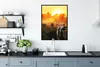 MuchoWow® Gerahmtes Poster Kühe - Sonnenuntergang - Wiese - Produktbild-Vorschau 3