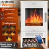 Kominek elektryczny TRESKO® z ogrzewaniem wraz z pilotem Podgląd zdjęcia produktu 4