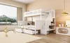Sweiko Lit d'enfant 90x200/140x200cm, lit superposé en bois Voir les images du produit 7
