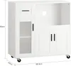 A white kitchen sideboard with drawers and cabinets, shown with dimensions indicated. Anteprima dell’immagine prodotto