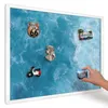 Magnettafel 70x50 cm mit weißem Rahmen - Magnetische Produktbild-Vorschau 1
