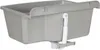 A close-up, studio shot of a gray sink with a white drain assembly. Anteprima dell’immagine prodotto