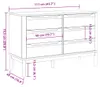 vidaXL Kommode FLORO Wachsbraun Massivholz Kiefer Produktbild-Vorschau 8